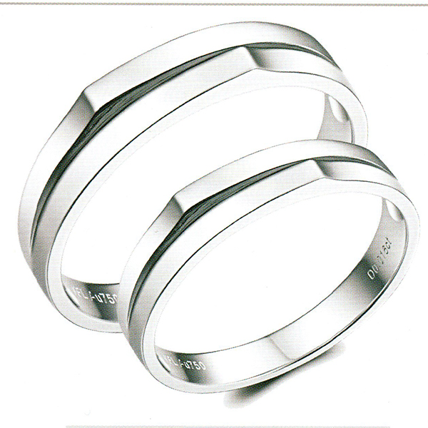 ผลงานรับสั่งทำจากโรงงานจิวเวลรี่แหวนคู่แต่งงานแหวนตัวเรือนทองคำขาวฝังเพชรแท้1471