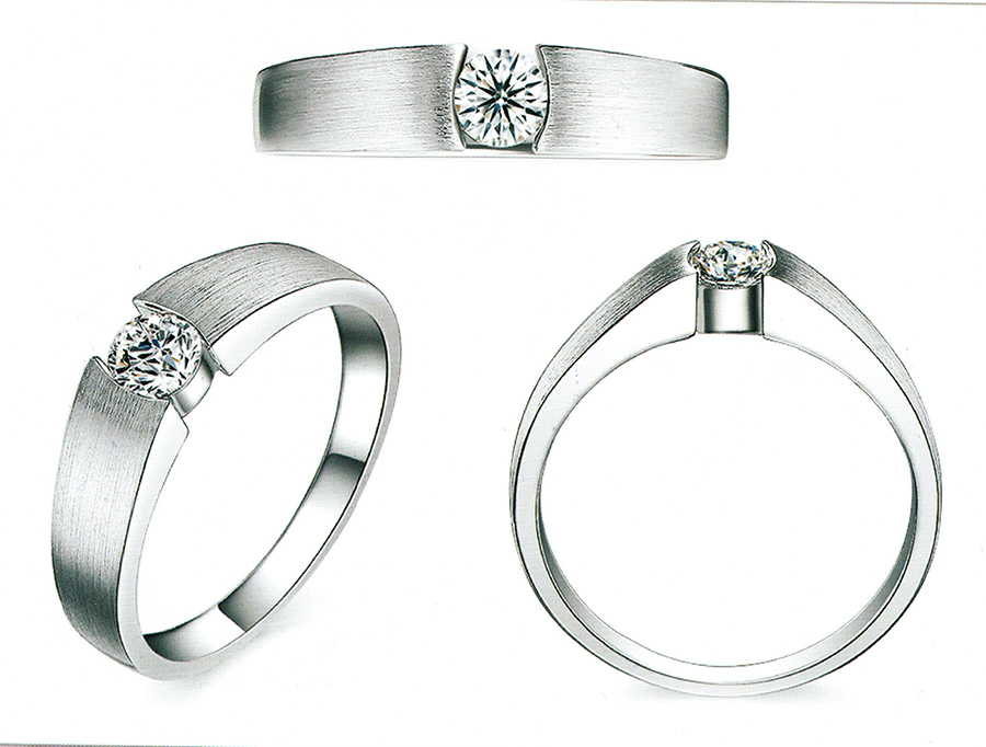 แบบตัวอย่างแหวนชายเพชรแท้ทองคำแท้แหวนชูแหวนแต่งงานแหวนคู่1562