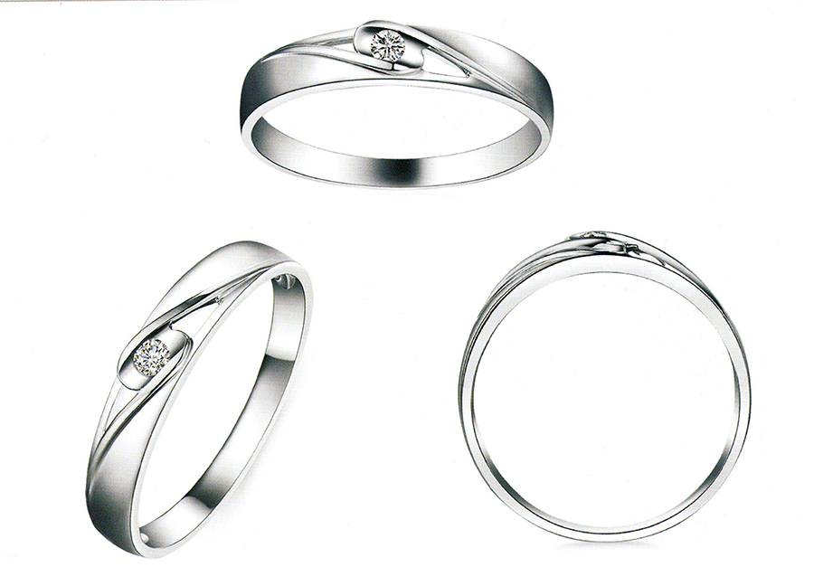 แบบตัวอย่างแหวนชายเพชรแท้ทองคำแท้แหวนชูแหวนแต่งงานแหวนคู่1571