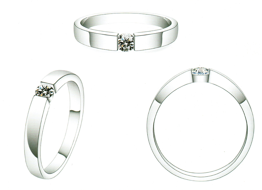 แบบตัวอย่างแหวนชายเพชรแท้ทองคำแท้แหวนชูแหวนแต่งงานแหวนคู่1591