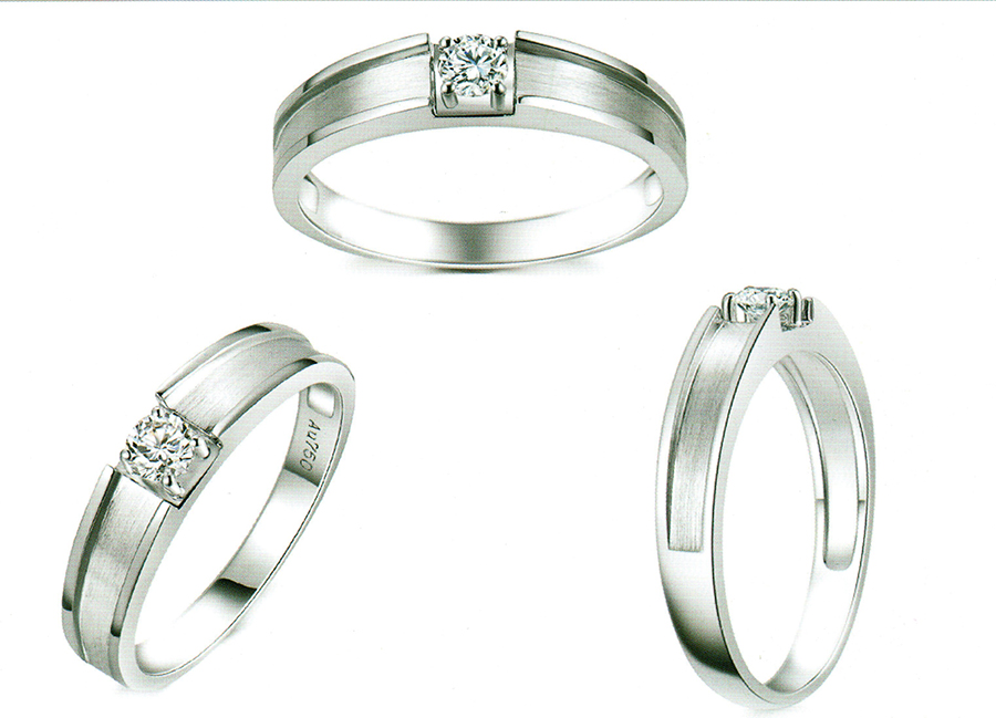 แบบตัวอย่างแหวนชายเพชรแท้ทองคำแท้แหวนชูแหวนแต่งงานแหวนคู่1592