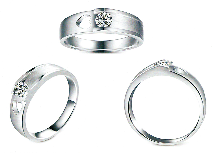 แบบตัวอย่างแหวนชายเพชรแท้ทองคำแท้แหวนชูแหวนแต่งงานแหวนคู่1642