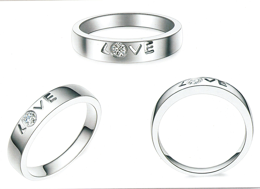 แบบตัวอย่างแหวนชายเพชรแท้ทองคำแท้แหวนชูแหวนแต่งงานแหวนคู่1652