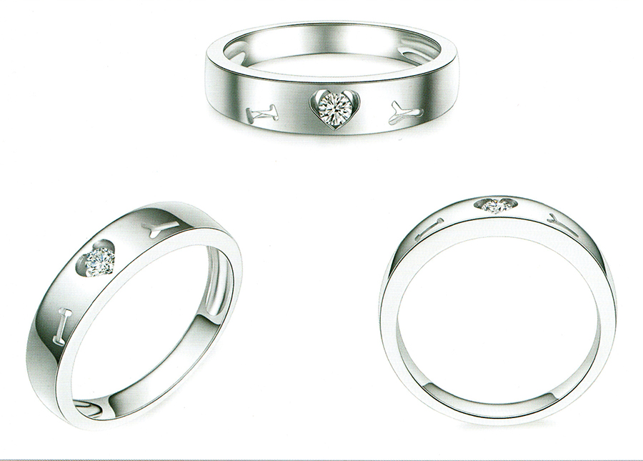 แบบตัวอย่างแหวนชายเพชรแท้ทองคำแท้แหวนชูแหวนแต่งงานแหวนคู่1662