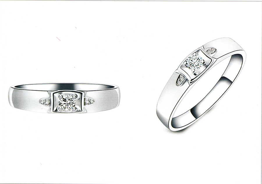 แบบตัวอย่างแหวนชายเพชรแท้ทองคำแท้แหวนชูแหวนแต่งงานแหวนคู่1681