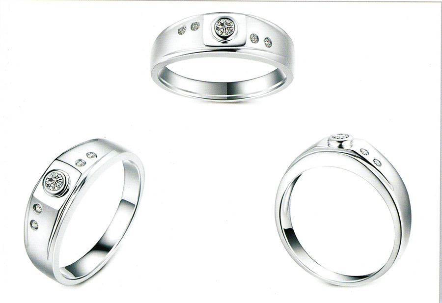 แบบตัวอย่างแหวนชายเพชรแท้ทองคำแท้แหวนชูแหวนแต่งงานแหวนคู่1682