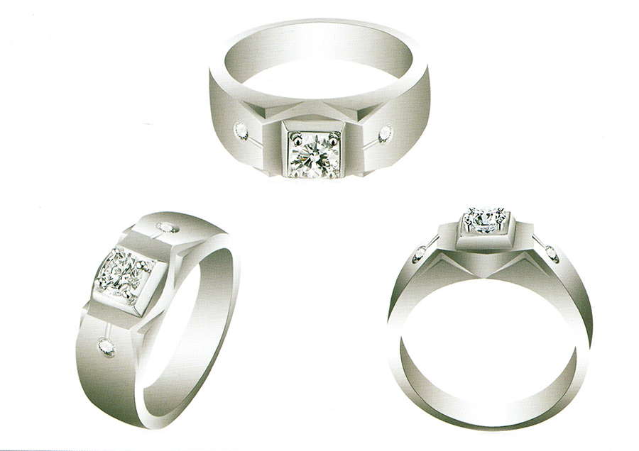 แบบตัวอย่างแหวนชายเพชรแท้ทองคำแท้แหวนชูแหวนแต่งงานแหวนคู่1702
