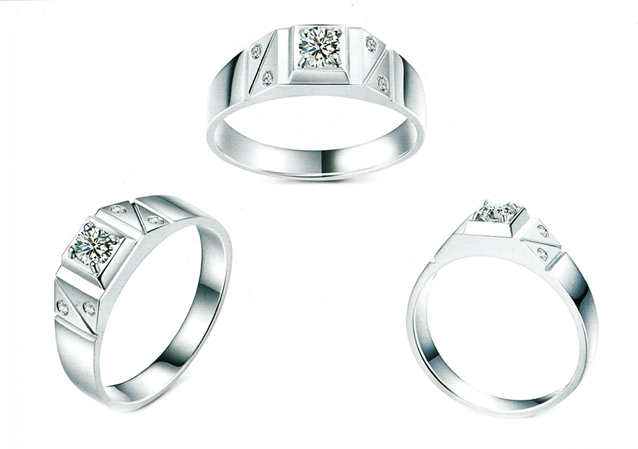 แบบตัวอย่างแหวนชายเพชรแท้ทองคำแท้แหวนชูแหวนแต่งงานแหวนคู่1722