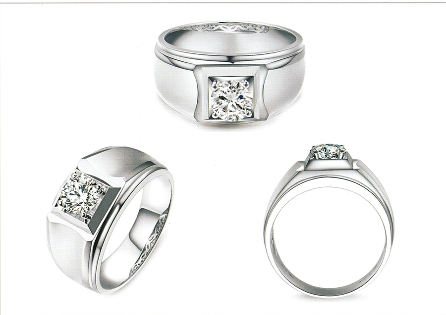แบบตัวอย่างแหวนชายเพชรแท้ทองคำแท้แหวนชูแหวนแต่งงานแหวนคู่1731
