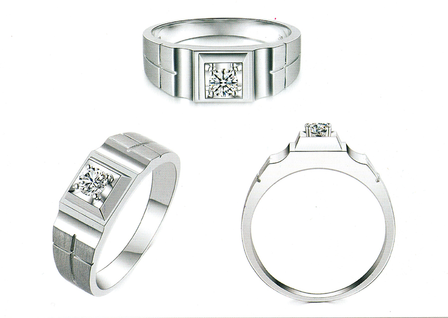 แบบตัวอย่างแหวนชายเพชรแท้ทองคำแท้แหวนชูแหวนแต่งงานแหวนคู่1732