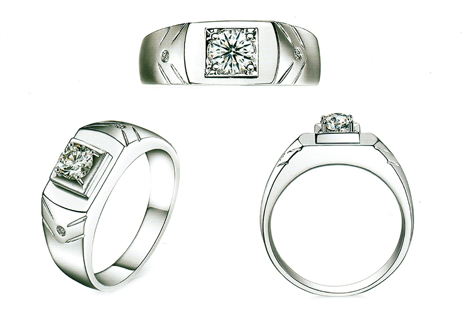 แบบตัวอย่างแหวนชายเพชรแท้ทองคำแท้แหวนชูแหวนแต่งงานแหวนคู่1742