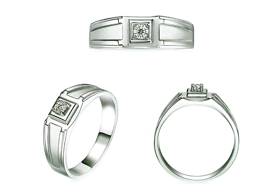 แบบตัวอย่างแหวนชายเพชรแท้ทองคำแท้แหวนชูแหวนแต่งงานแหวนคู่1751