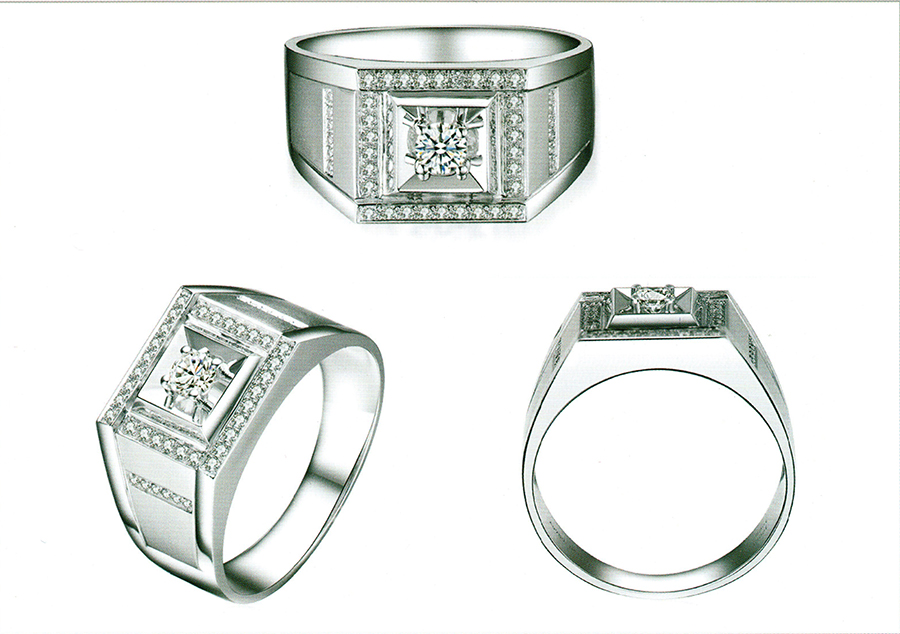 แบบตัวอย่างแหวนชายเพชรแท้ทองคำแท้แหวนชูแหวนแต่งงานแหวนคู่1752