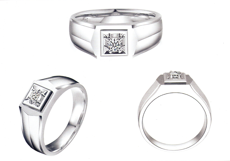 แบบตัวอย่างแหวนชายเพชรแท้ทองคำแท้แหวนชูแหวนแต่งงานแหวนคู่1762