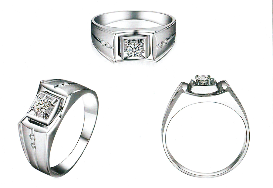 แบบตัวอย่างแหวนชายเพชรแท้ทองคำแท้แหวนชูแหวนแต่งงานแหวนคู่1781
