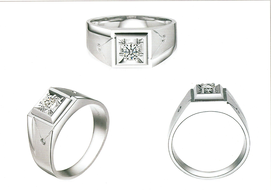 แบบตัวอย่างแหวนชายเพชรแท้ทองคำแท้แหวนชูแหวนแต่งงานแหวนคู่1792