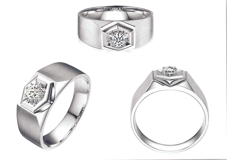 แบบตัวอย่างแหวนชายเพชรแท้ทองคำแท้แหวนชูแหวนแต่งงานแหวนคู่1811