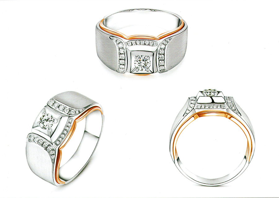 แบบตัวอย่างแหวนชายเพชรแท้ทองคำแท้แหวนชูแหวนแต่งงานแหวนคู่1821