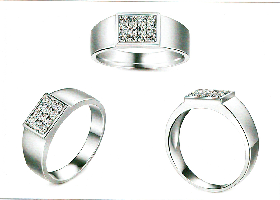 แบบตัวอย่างแหวนชายเพชรแท้ทองคำแท้แหวนชูแหวนแต่งงานแหวนคู่1862