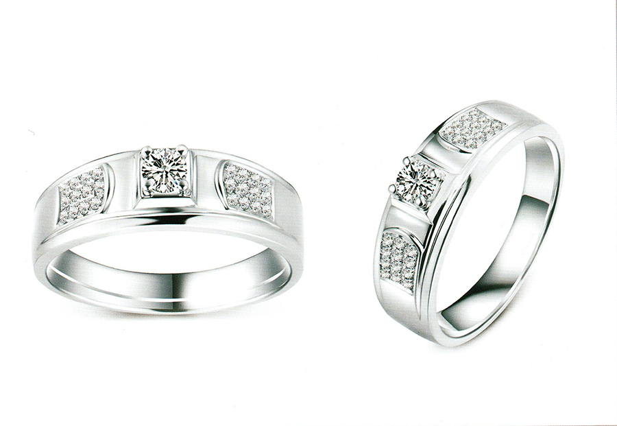 แบบตัวอย่างแหวนชายเพชรแท้ทองคำแท้แหวนชูแหวนแต่งงานแหวนคู่1871