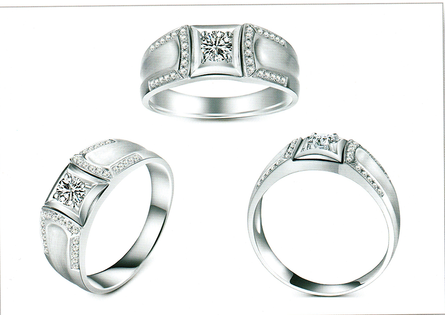 แบบตัวอย่างแหวนชายเพชรแท้ทองคำแท้แหวนชูแหวนแต่งงานแหวนคู่1872