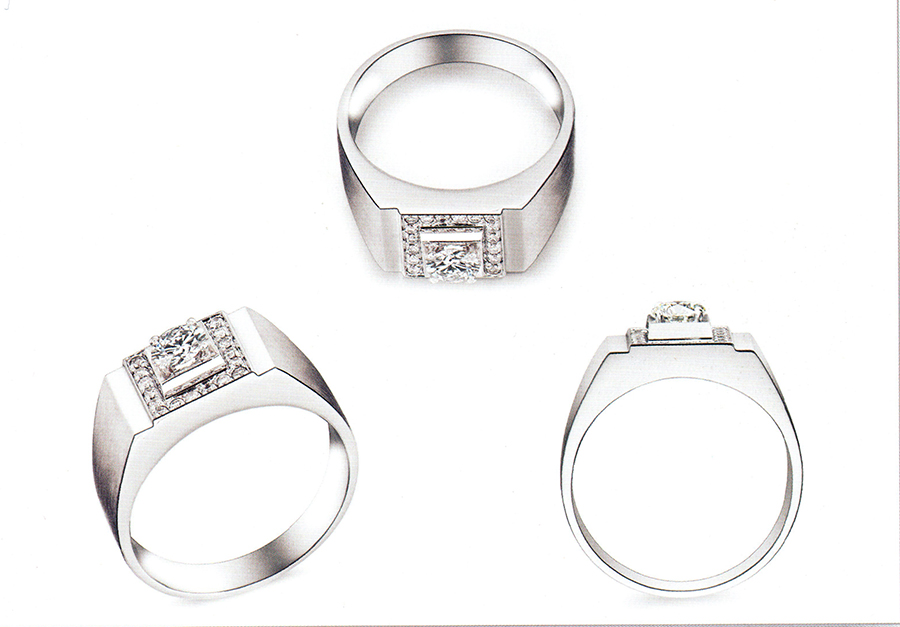 แบบตัวอย่างแหวนชายเพชรแท้ทองคำแท้แหวนชูแหวนแต่งงานแหวนคู่1891