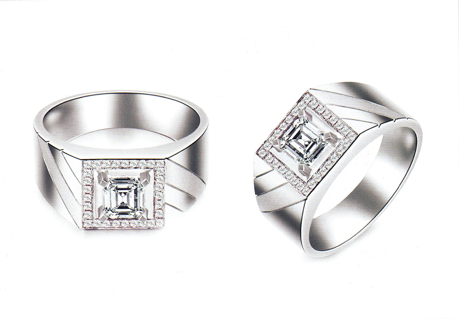 แบบตัวอย่างแหวนชายเพชรแท้ทองคำแท้แหวนชูแหวนแต่งงานแหวนคู่1892