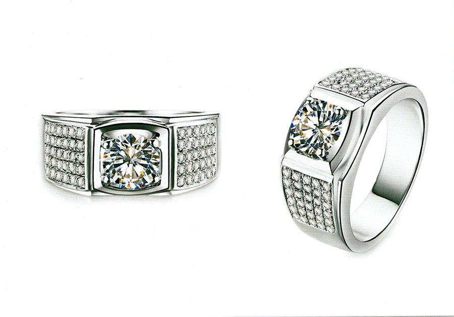 แบบตัวอย่างแหวนชายเพชรแท้ทองคำแท้แหวนชูแหวนแต่งงานแหวนคู่1901