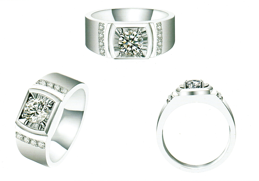 แบบตัวอย่างแหวนชายเพชรแท้ทองคำแท้แหวนชูแหวนแต่งงานแหวนคู่1912