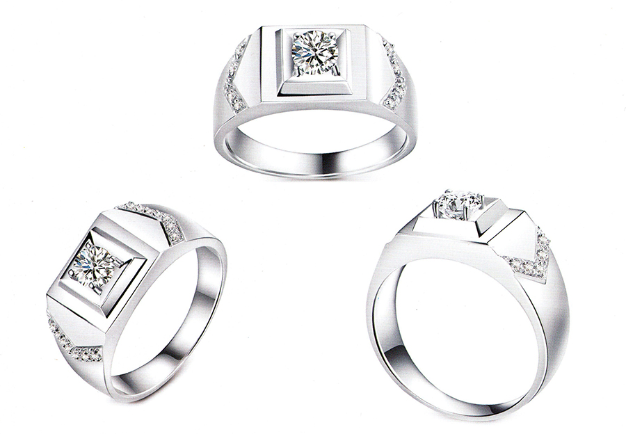 แบบตัวอย่างแหวนชายเพชรแท้ทองคำแท้แหวนชูแหวนแต่งงานแหวนคู่1921