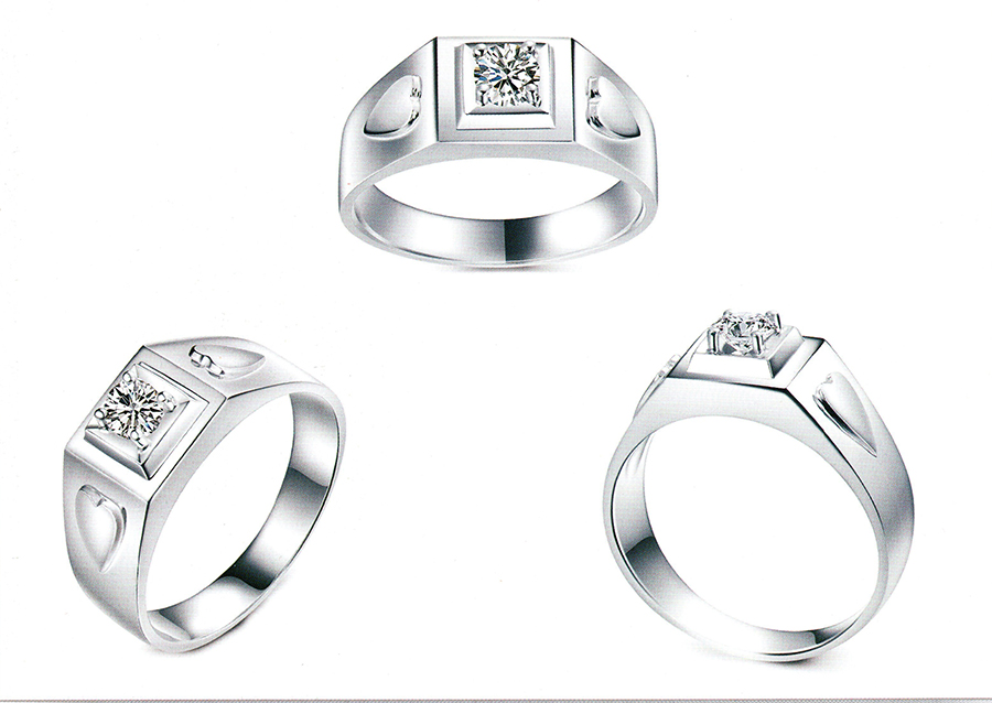 แบบตัวอย่างแหวนชายเพชรแท้ทองคำแท้แหวนชูแหวนแต่งงานแหวนคู่1962