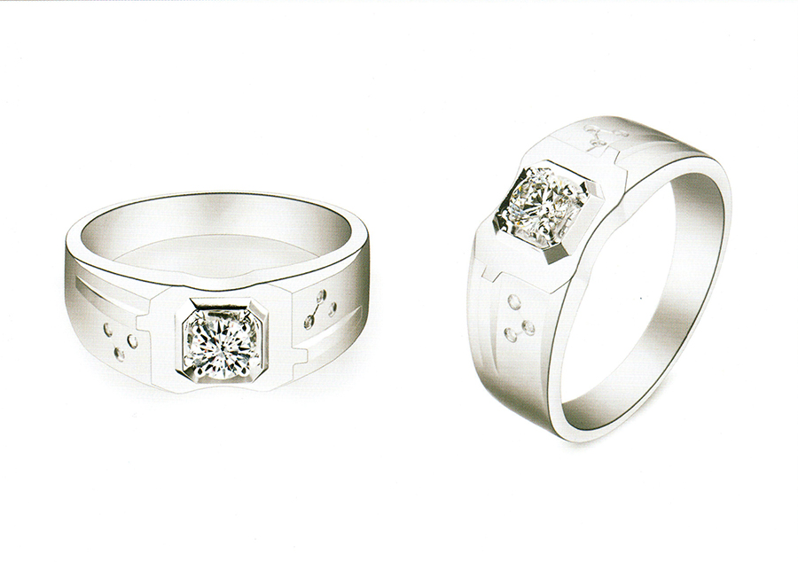 แบบตัวอย่างแหวนชายเพชรแท้ทองคำแท้แหวนชูแหวนแต่งงานแหวนคู่2031