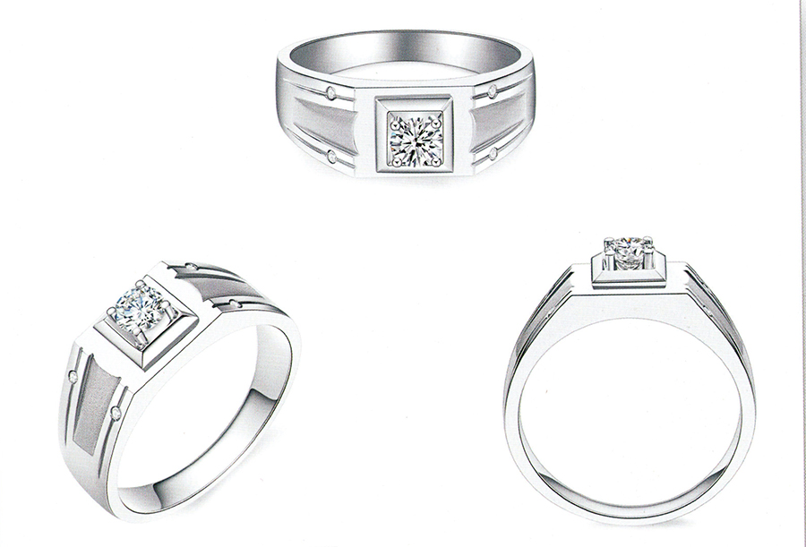 แบบตัวอย่างแหวนชายเพชรแท้ทองคำแท้แหวนชูแหวนแต่งงานแหวนคู่2051