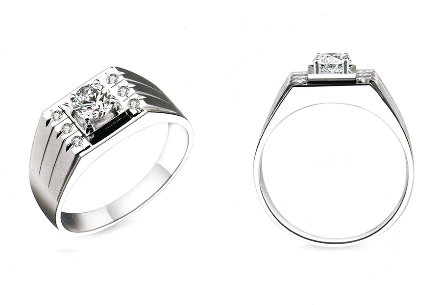 แบบตัวอย่างแหวนชายเพชรแท้ทองคำแท้แหวนชูแหวนแต่งงานแหวนคู่2052