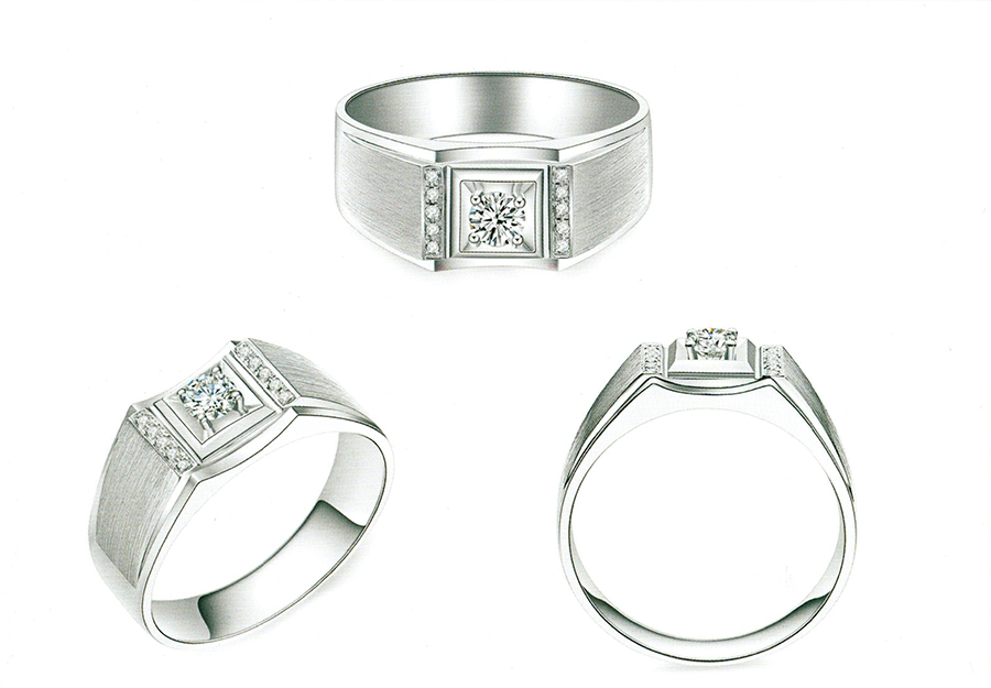 แบบตัวอย่างแหวนชายเพชรแท้ทองคำแท้แหวนชูแหวนแต่งงานแหวนคู่2061