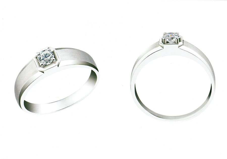 แบบตัวอย่างแหวนชายเพชรแท้ทองคำแท้แหวนชูแหวนแต่งงานแหวนคู่2062