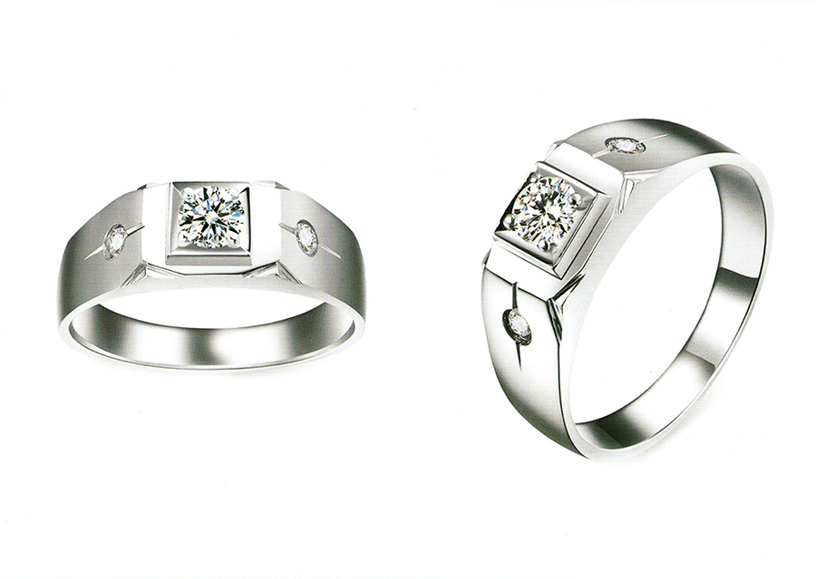 แบบตัวอย่างแหวนชายเพชรแท้ทองคำแท้แหวนชูแหวนแต่งงานแหวนคู่2071