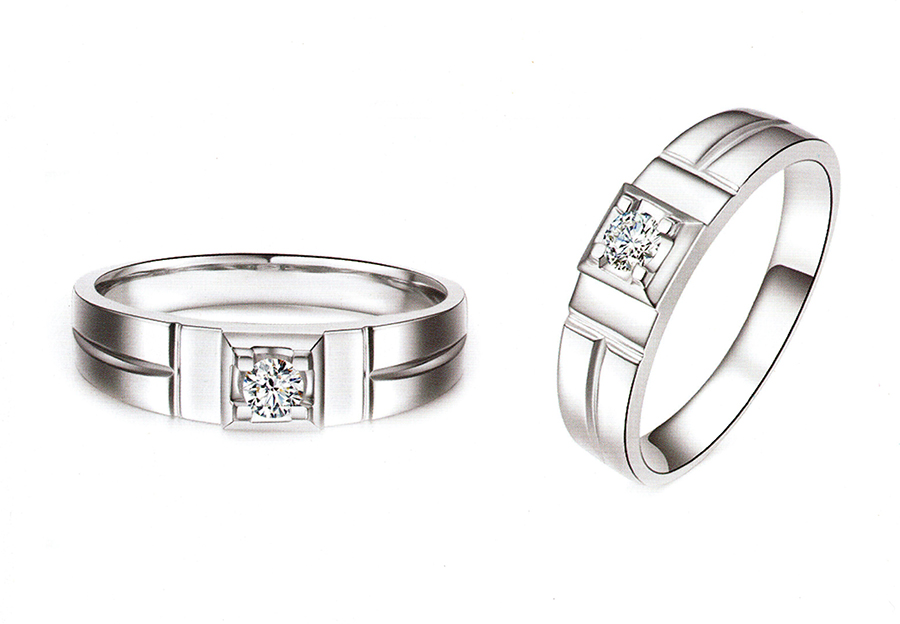 แบบตัวอย่างแหวนชายเพชรแท้ทองคำแท้แหวนชูแหวนแต่งงานแหวนคู่2081