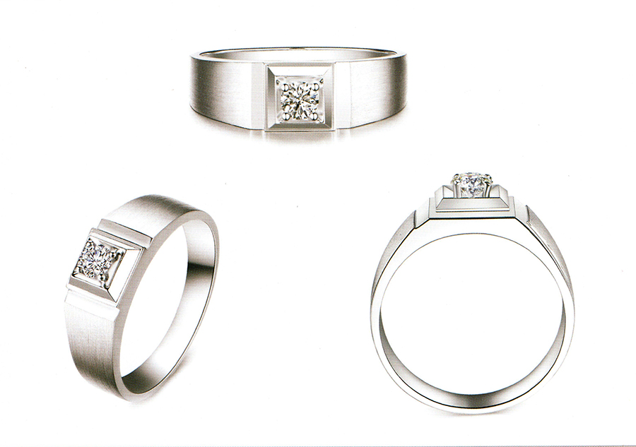 แบบตัวอย่างแหวนชายเพชรแท้ทองคำแท้แหวนชูแหวนแต่งงานแหวนคู่2101