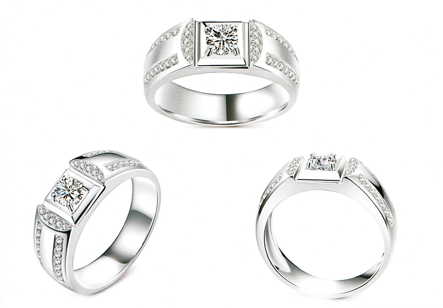 แบบตัวอย่างแหวนชายเพชรแท้ทองคำแท้แหวนชูแหวนแต่งงานแหวนคู่2102
