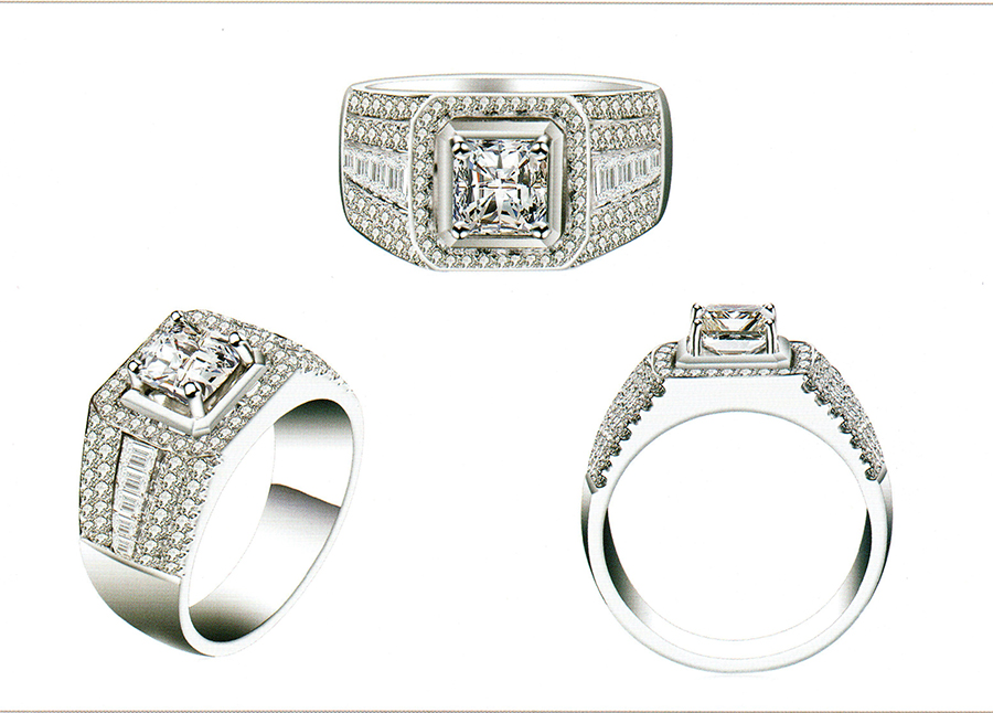 แบบตัวอย่างแหวนชายเพชรแท้ทองคำแท้แหวนชูแหวนแต่งงานแหวนคู่2112