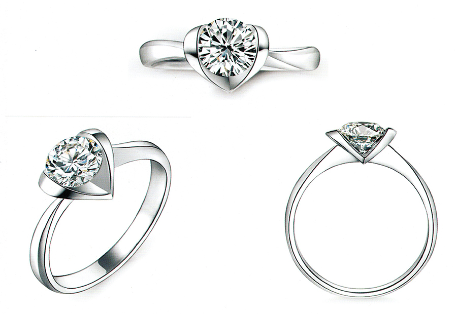 แบบตัวอย่างแหวนเพชรแท้ทองคำแท้แหวนชูแหวนแต่งงานแหวนคู่1042