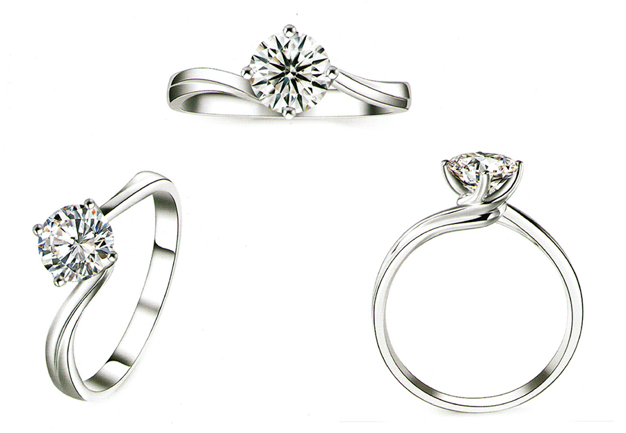 แบบตัวอย่างแหวนเพชรแท้ทองคำแท้แหวนชูแหวนแต่งงานแหวนคู่1062