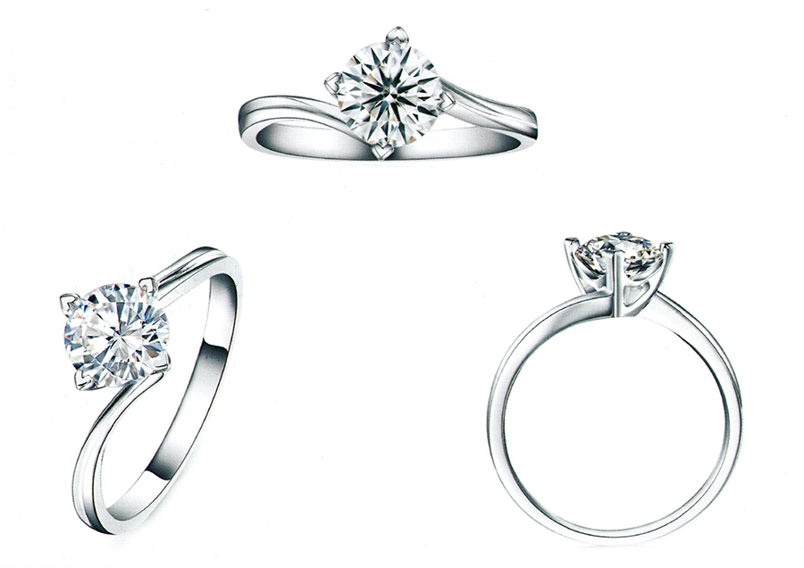 แบบตัวอย่างแหวนเพชรแท้ทองคำแท้แหวนชูแหวนแต่งงานแหวนคู่1082