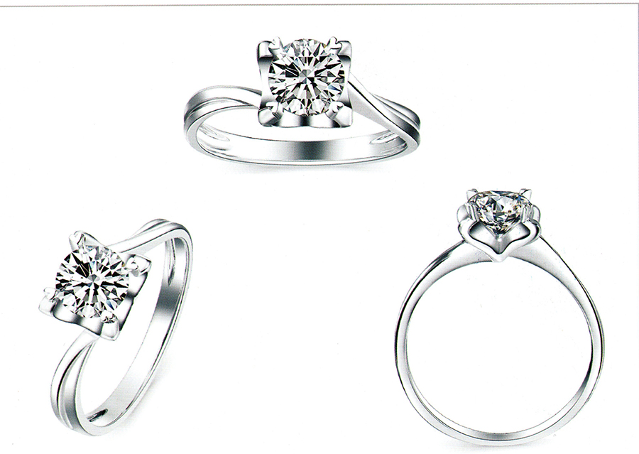 แบบตัวอย่างแหวนเพชรแท้ทองคำแท้แหวนชูแหวนแต่งงานแหวนคู่1092
