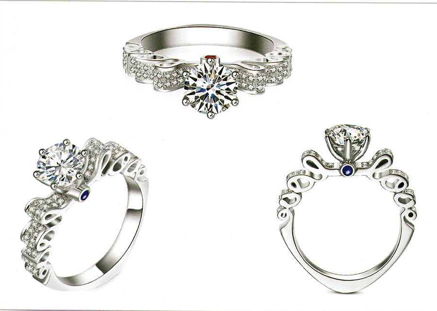 แบบตัวอย่างแหวนเพชรแท้ทองคำแท้แหวนชูแหวนแต่งงานแหวนคู่1102