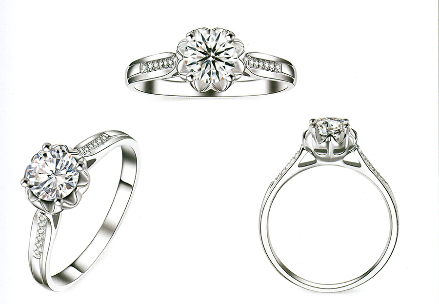 แบบตัวอย่างแหวนเพชรแท้ทองคำแท้แหวนชูแหวนแต่งงานแหวนคู่1111