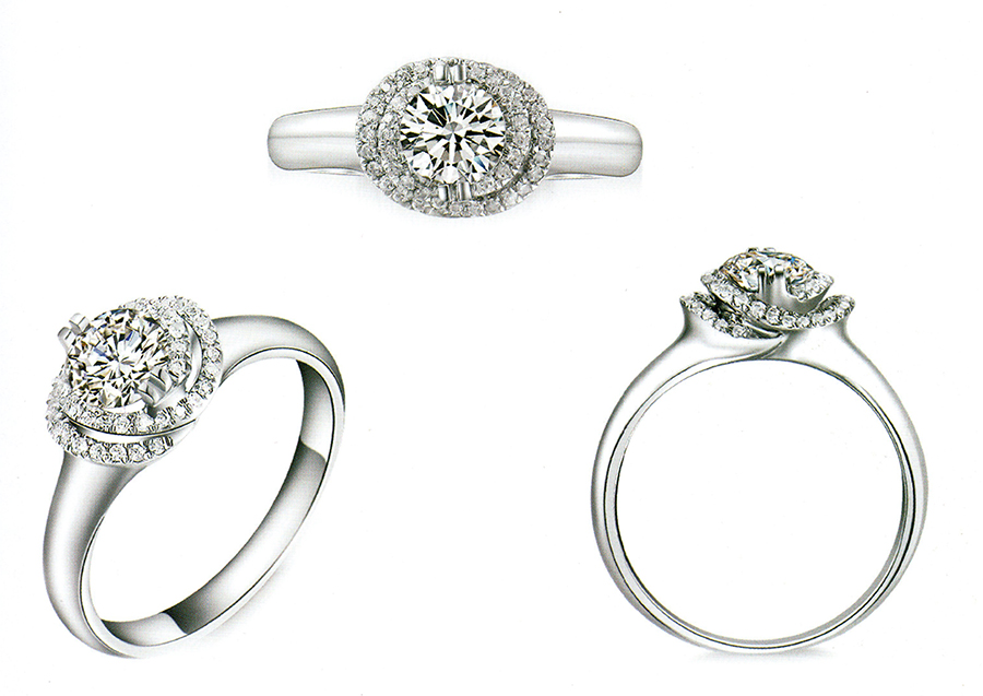 แบบตัวอย่างแหวนเพชรแท้ทองคำแท้แหวนชูแหวนแต่งงานแหวนคู่1112