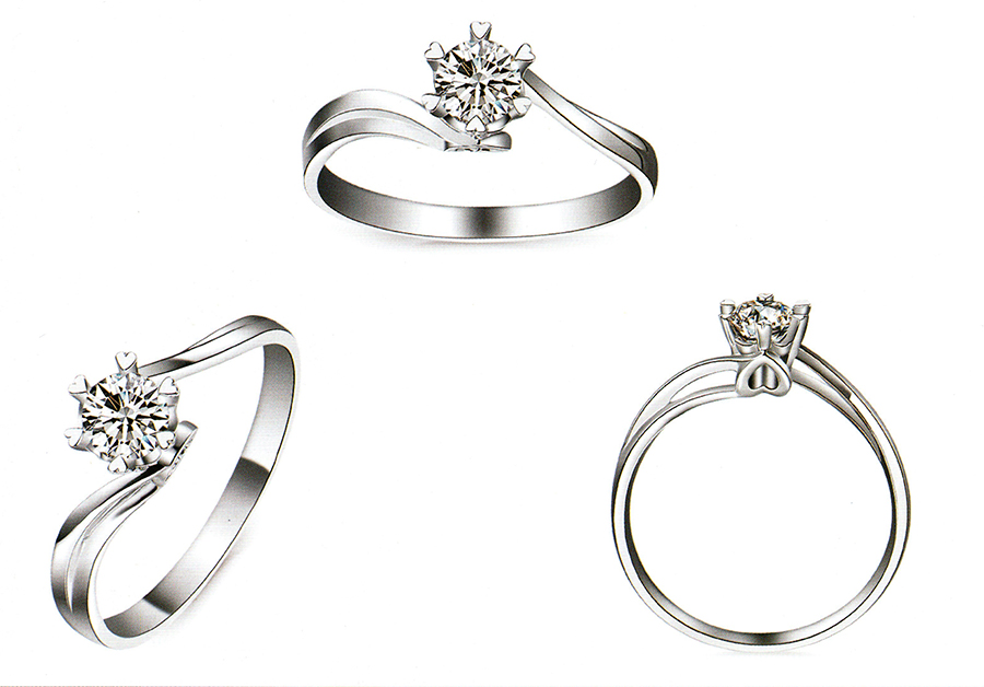 แบบตัวอย่างแหวนเพชรแท้ทองคำแท้แหวนชูแหวนแต่งงานแหวนคู่1142