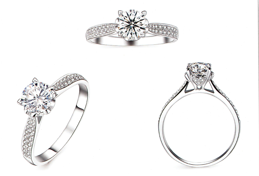 แบบตัวอย่างแหวนเพชรแท้ทองคำแท้แหวนชูแหวนแต่งงานแหวนคู่1171